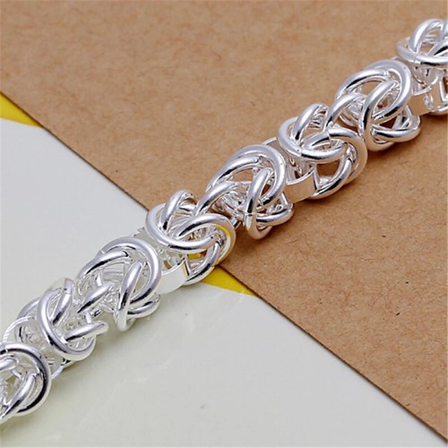 DOTEFFIL 925 Sterling Silver Classic Chain Necklace Bracelet Women Party Jewelry - Picture 3 of 6
