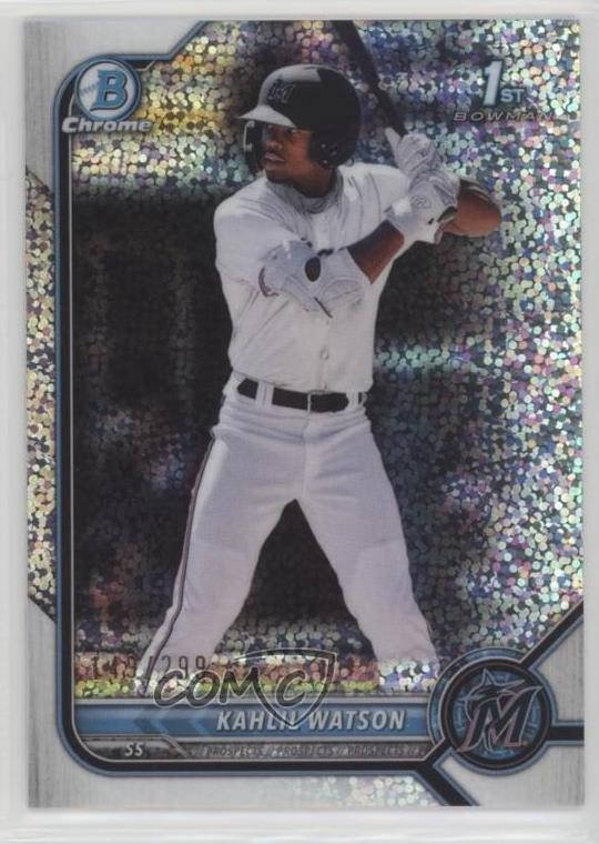 2022 Bowman Chrome Prospects Speckle Refractor 149/299 Kahlil Watson #BCP-3 0i1b