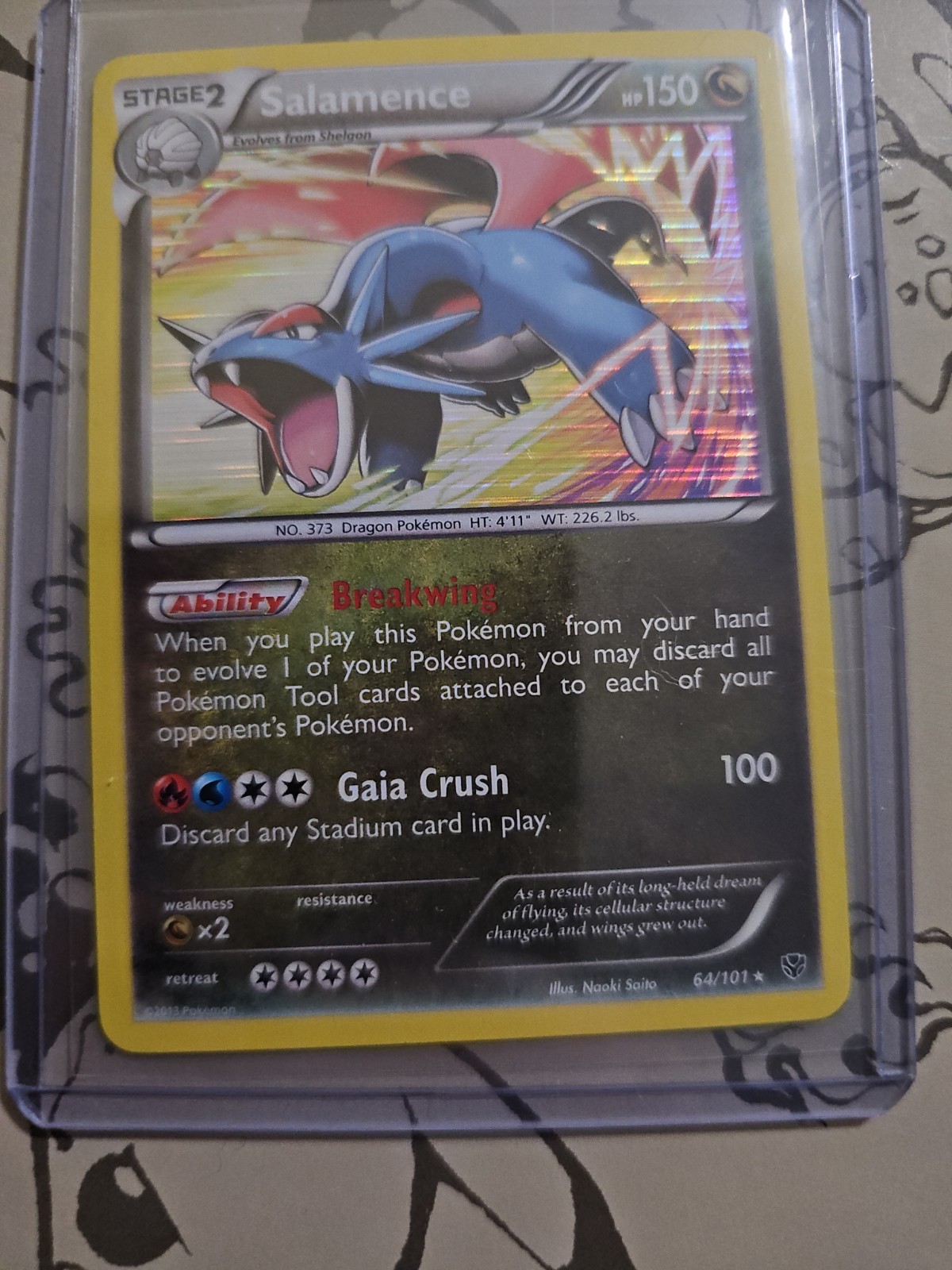 Pokemon TCG Salamence 64/101 Plasma Blast Holo