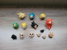 Dragon Ball Z DBZ Saiyan Goku Vegeta Figuarts/3rd Party Parts Heads - READ 