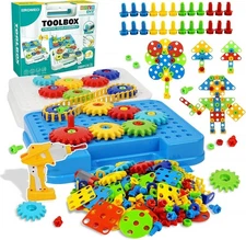 Gears Toys for Kids Ages 4-8, STEM Educational Construction Toys, Building Toy S