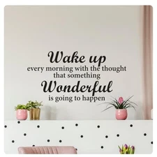 Wake Up Every Motivational Inspirational Wall Decal Sticker Quote Home Decor