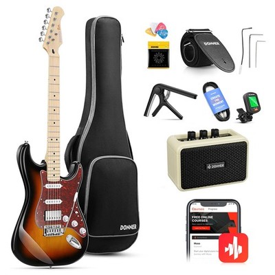 Electric Guitar 39 DST-152S HSS Pickup Coil Split Starter Kit Sunburst Donner