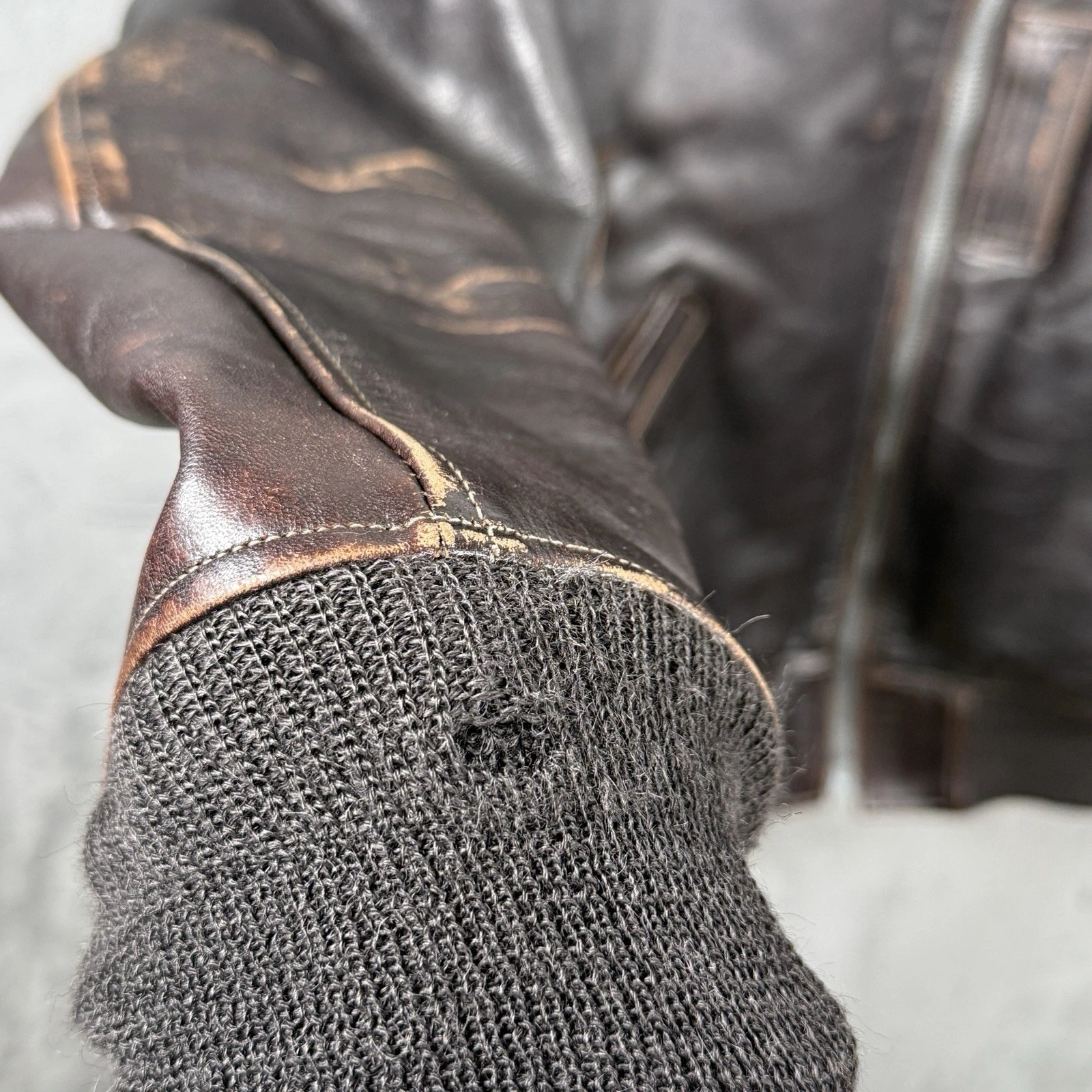 Buzz Rickson's William Gibson MA-1 Leather Flight Jacket Size 40 - product detail image 15