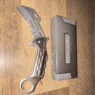 WarTech Silver Metal Handle Tanto Serrated Blade Manual Pocketknife PWT4111DE — photo 1