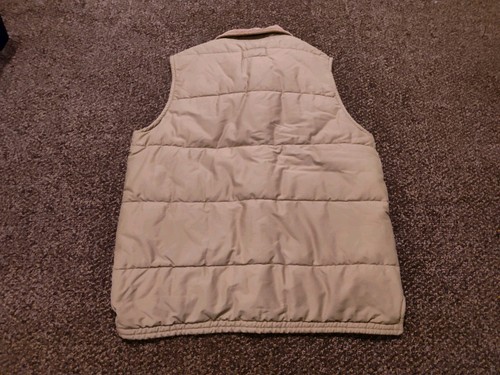 Vintage Old Navy gesteppte gefütterte Druckknopfweste Flanell gefüttert Cordkragen Herren Gr. L - Bild 12 von 13