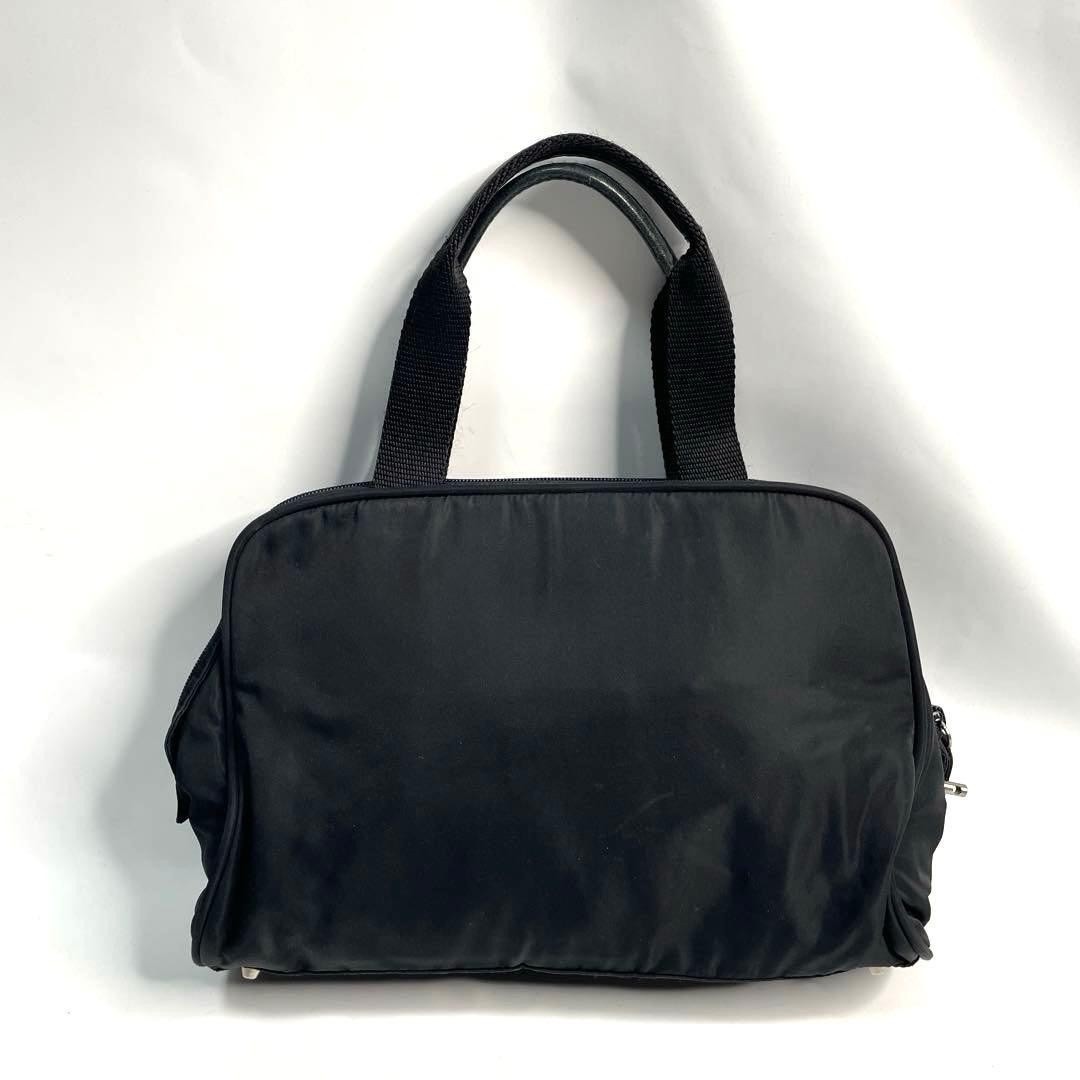 PRADA Prada handbag with triangular logo plate in… - image 4