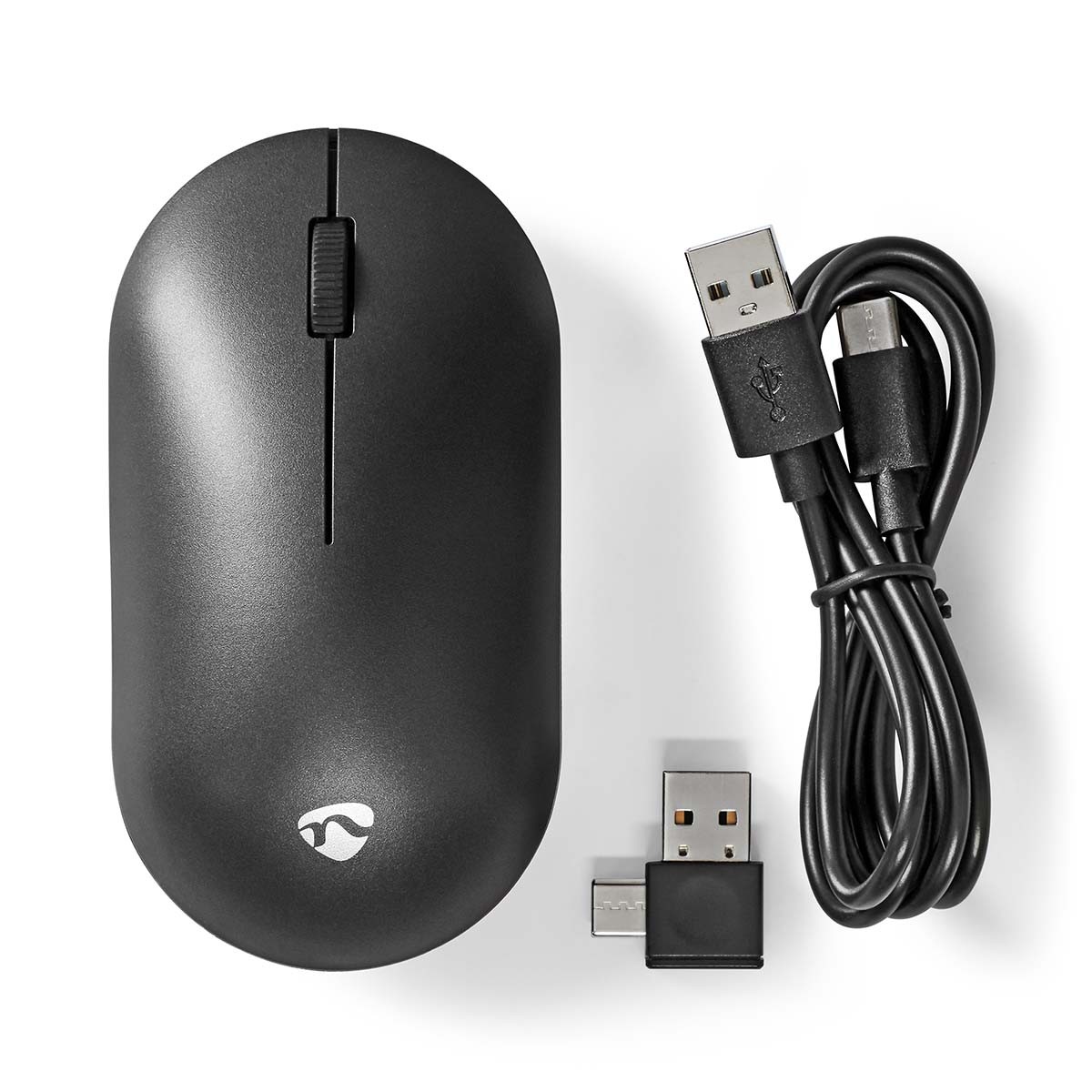 Souris optique sans fil 1200 dpi silencieuse et rechargeable Nedis