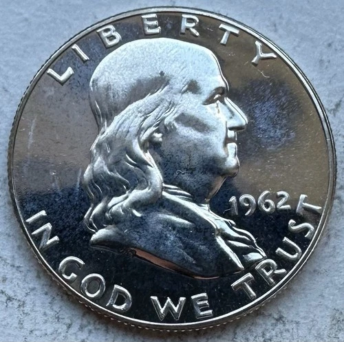 1962 Proof Franklin Half Dollar 90% Silver-INV#8763