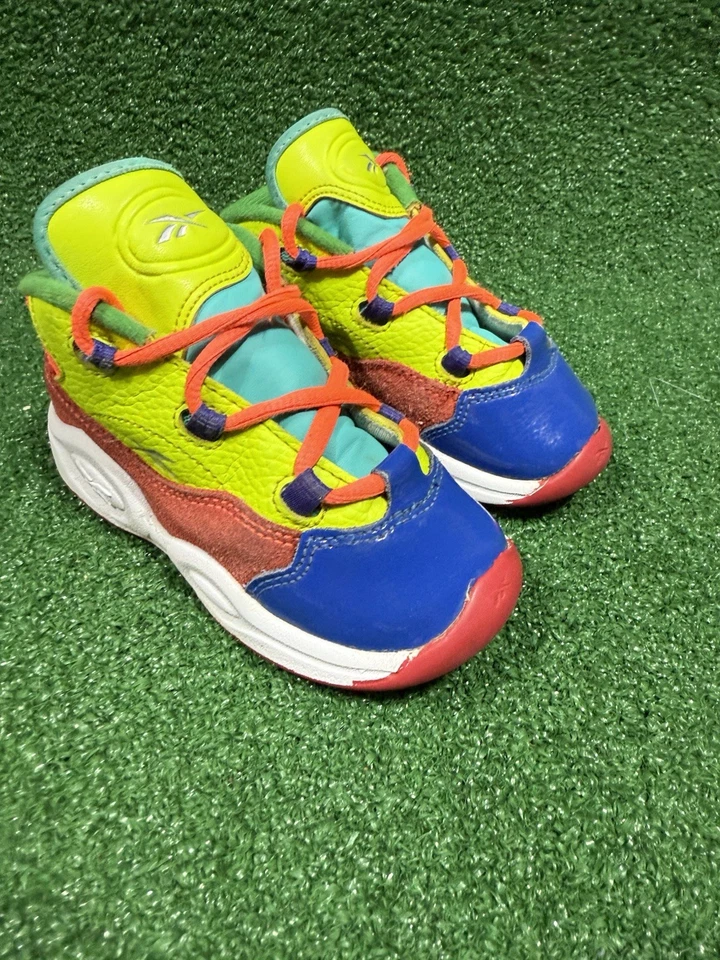 Reebok Question Mid Color Explosion Talla 8C Limpio Foto 3 de 4
