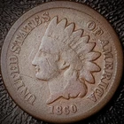 1860 Indian Head Cent - VG, Rounded Bust - 1C
