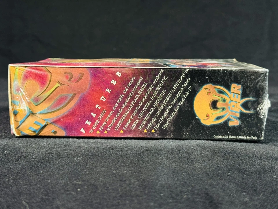 1996 Wheels Viper Nascar Super Premium Race Cards Factory Sealed Hobby Box - Image 3 of 4