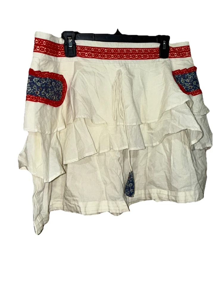 FUNKY PEOPLE CREMA MULTICOLOR ALGODÓN BOHEMIO TALLA XL NUEVO CON ETIQUETAS Foto 2 de 4