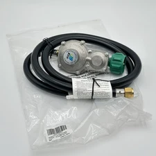 Ksun 2 Stage Propane Regulator Hose Gas Valve Dual Camping Grill RV Stove RY1601