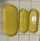 BREAD PLATTER UTILITY TRAY and RELISH Plates Sunflower yellow