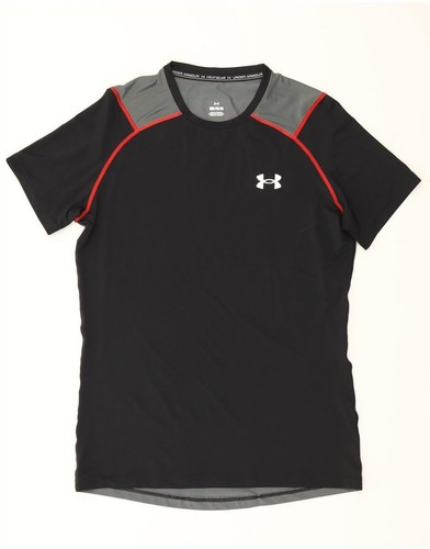 UNDER ARMOUR Mens T-Shirt Top Medium Black Colourblock DA03