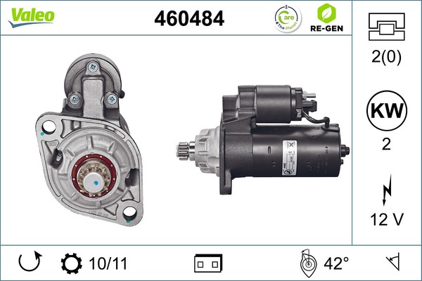 Valeo Anlasser Starter 2 Kw Passend FüR Vw Golf V Audi Tt 1K1 1J5 1J1-image