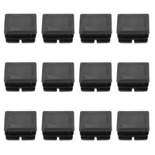 30 PCS Black Square Plastic Hole Plugs, 25mm (0.98") OD