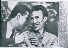1962 Colonel Houari Boumedienne Ahmed Ben Bella Algerian Wirephoto 7X9 Vintage