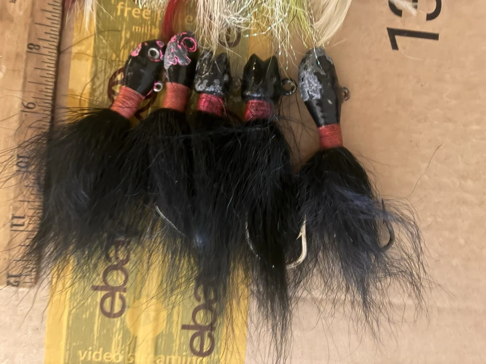 Lote de 15 Plantillas Bucktail de Agua Salada USADAS Plantilla Rayas Bass Grouper Bluefish Fluke Foto 4 de 4