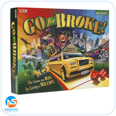 IDEAL Go for Broke: Das Spiel, das Sie gewinnen, indem Sie eine Million verlieren, für 2-4 Spieler ab 8+