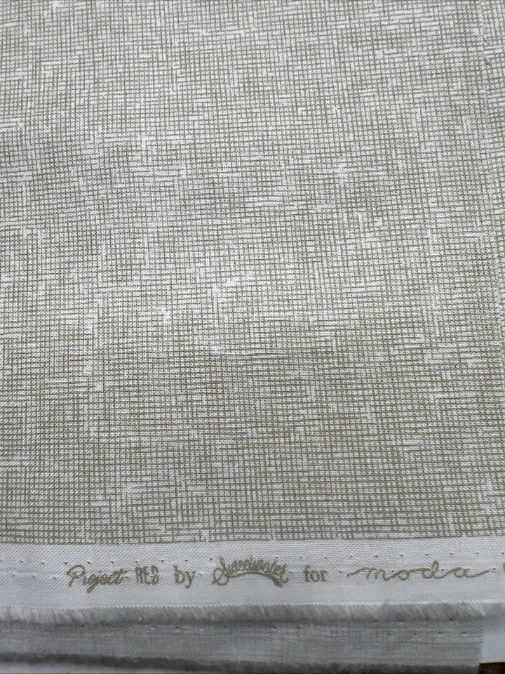 Sweetwater Moda Project Red Fabric 5683 Beige Background 4 Yards - Image 3 of 4