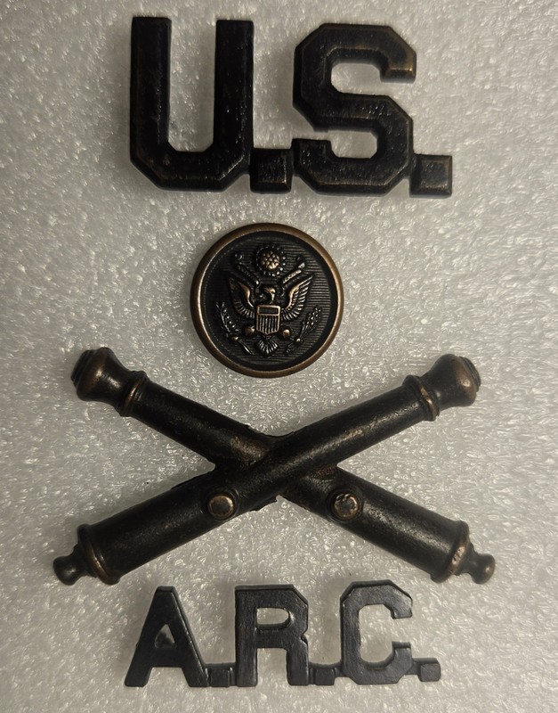 Rare Vintage Waterbury Button U.S. Army Artillery Reserve Corp Canon Pin Lot 