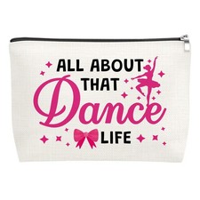 Mxrymvu Dance Teacher Gifts Makeup Bag ALL ABOUT THAT DANCE LIFE