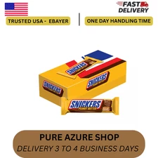 9x Packs Snickers Peanut Butter Milk Chocolate Covered Candy Bars | 1.78oz