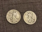 Lot Of 2 Walking Liberty Half DOLLAR US COINS 1916-?