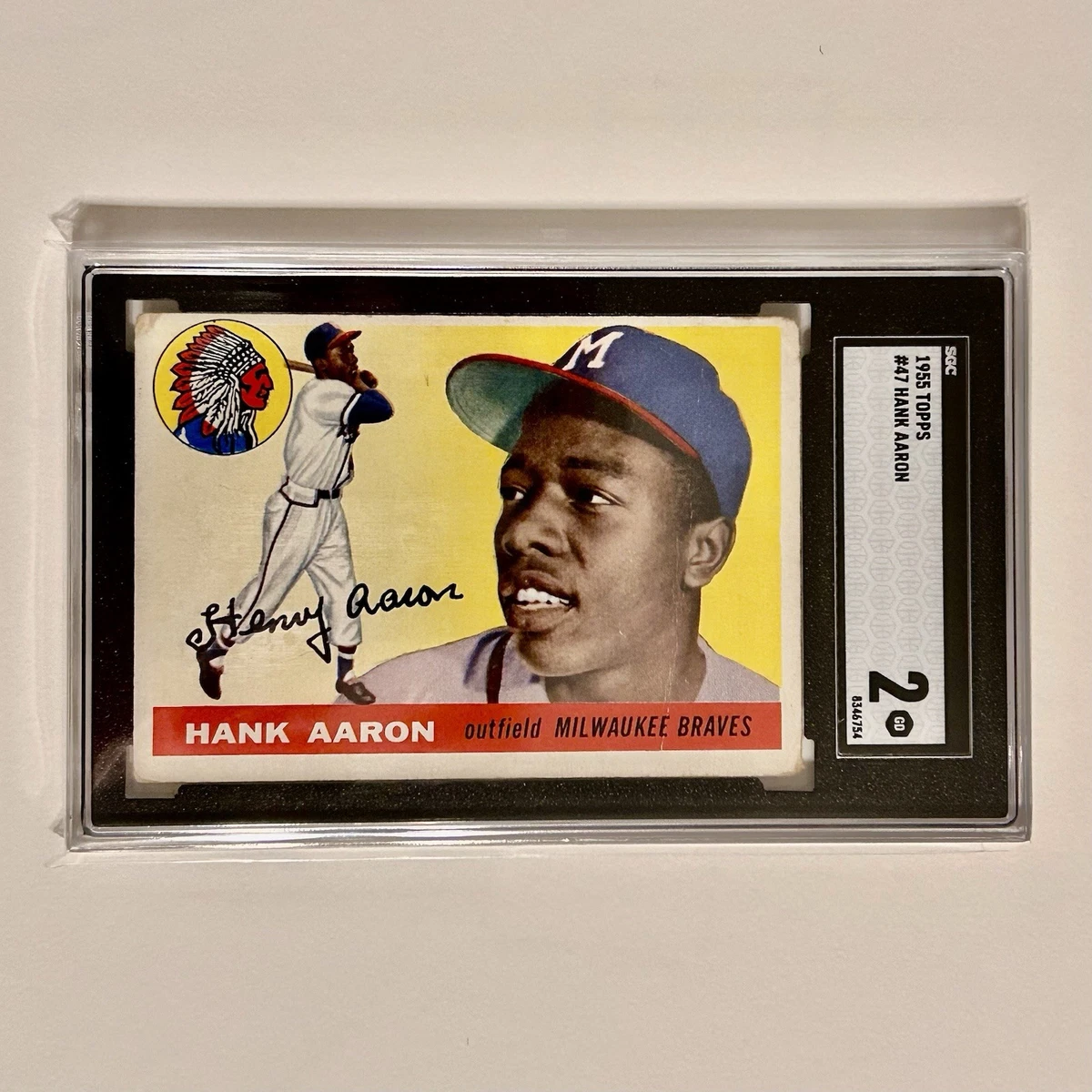 Hank Aaron 1955 Season Baseball Sports Trading Cards & Accessories