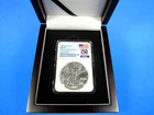 2026  Uncirculated American Silver Eagle, 40th Ann., NGC Ms 70,  250 Flag Label