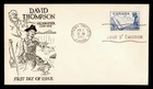 DR WHO 1957 CANADA FDC DAVID THOMPSON GEOGRAPHER R49821