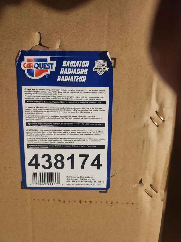 Radiador CARQUEST 438174 Jeep COMMANDER Foto 2 de 3