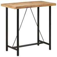 Bartisch 110X55X107 Cm Massivholz Mango Und Eisen