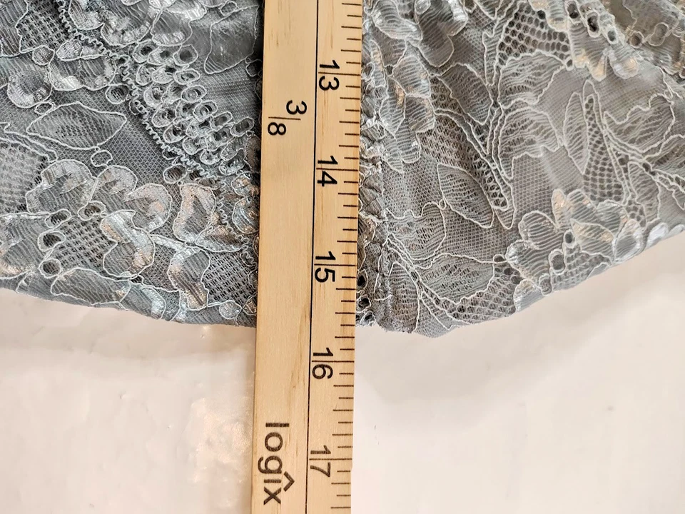 Camisón Avidlove Babydoll Chemise Mujer Talla Grande XXL Azul Claro Borde de Encaje Foto 4 de 4