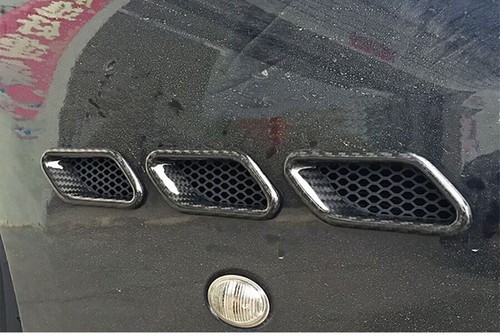 6x Borde de ventilación lateral para guardabarros de rueda de fibra de carbono real para Maserati GC 2007-2017 - Imagen 5 de 6
