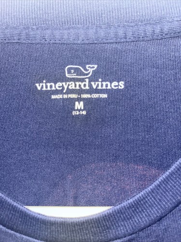 Vineyard Vines Boy's Navy Blue Christmas Youth T-Shirt Size M (12/14) - Picture 2 of 3