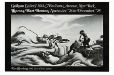 1960s Vintage Thomas Hart Benton Art Exhibition Graham Gallery Original Print Ad