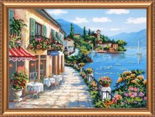 Bead embroidery kit Breeze needlework kit Art canvas beadwork pattern