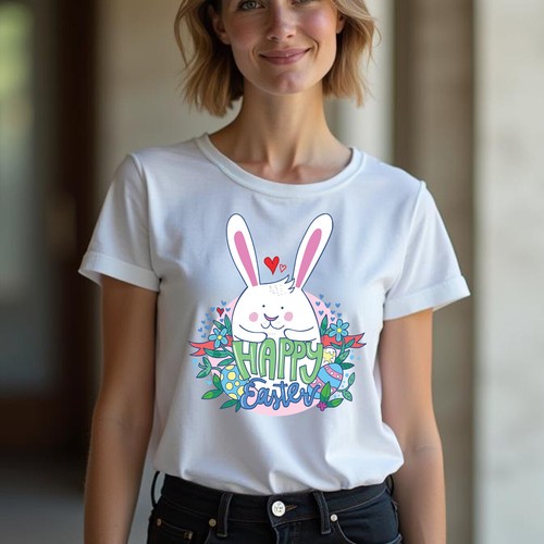 Family Bunny Happy Easter T-Shirt Tee Festival Holiday Matching Outfit 1#ED - Picture 10 of 24