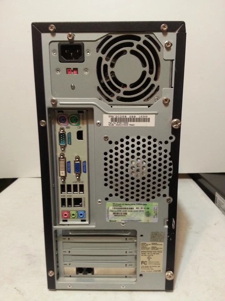 Emachine T6420 Intel e6600 3.06, 4gig ram, 320 HDD, windows 7 - Image 2 of 4