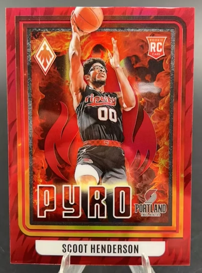 Scoot Henderson 2023-24 Panini Phoenix 077/125 Red Pyro RC Portland #12