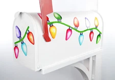 Mailbox Magnet (Partial Cover) Christmas Lights Set of 14 Bulbs plus 7 Strings