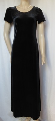 Laura Ashley Samtkleid S 36 schwarz Abendkleid Samt Theater Chor Kleid Maxikleid