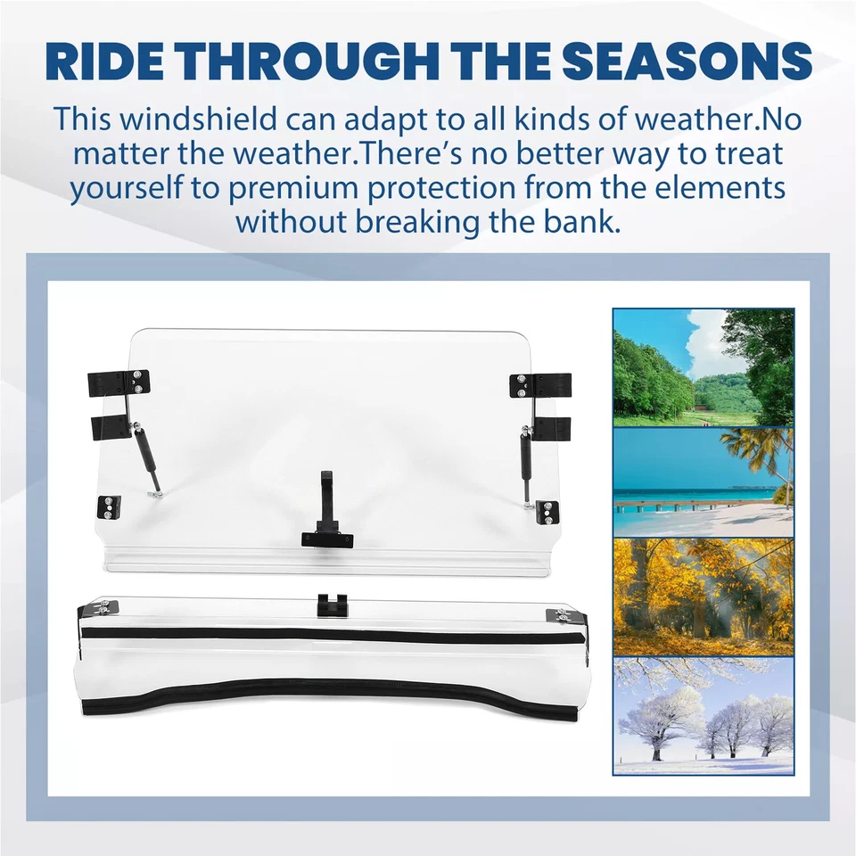 Parabrisas delantero abatible para 08-14 Polaris RZR 800/S 800/4 800/XP 900 transparente Foto 4 de 4