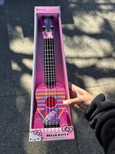 Sanrio Hello Kitty Pink Ukulele Tunable Musical Guitar Shaped 15" NEW