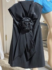 NWT! Snap Black Sleeveless Mini Formal Evening Cocktail Party Dress Sz Large