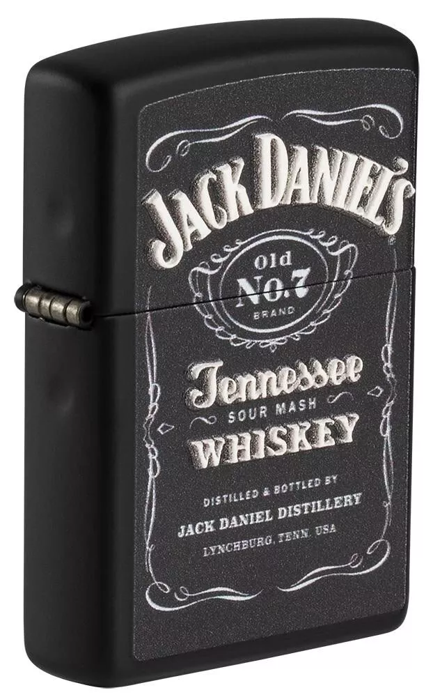 Zippo 49281 Jack Daniels Tennessee Texture Print Black Matte Lighter