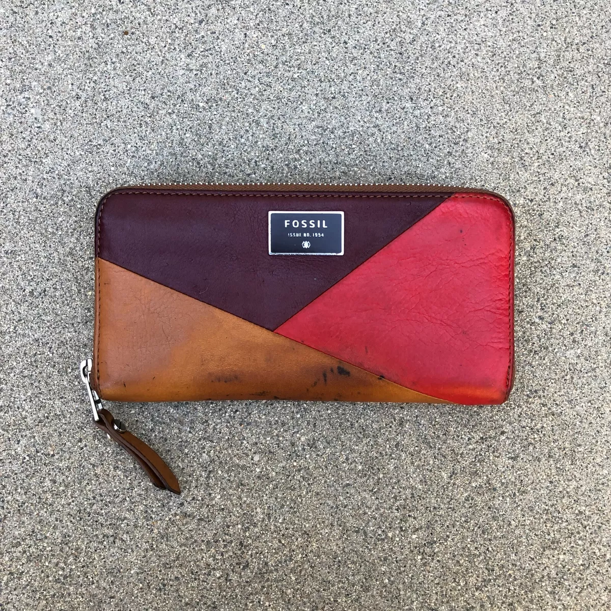 FOSSIL Issue No 1954 Wallet Women s Vintage Genuine Leather Full